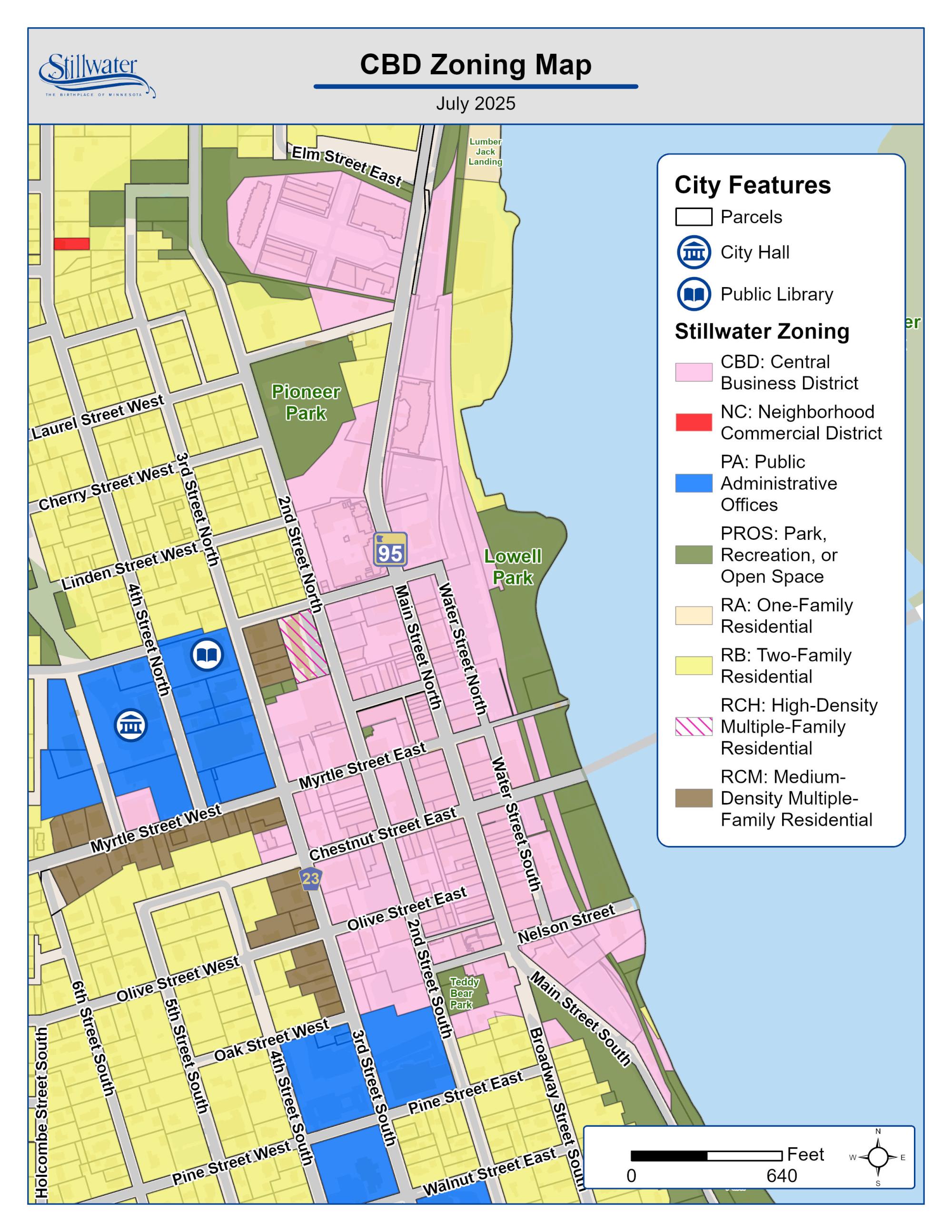 CBD Zoning Map 8.5x11 Zoomed Portrait