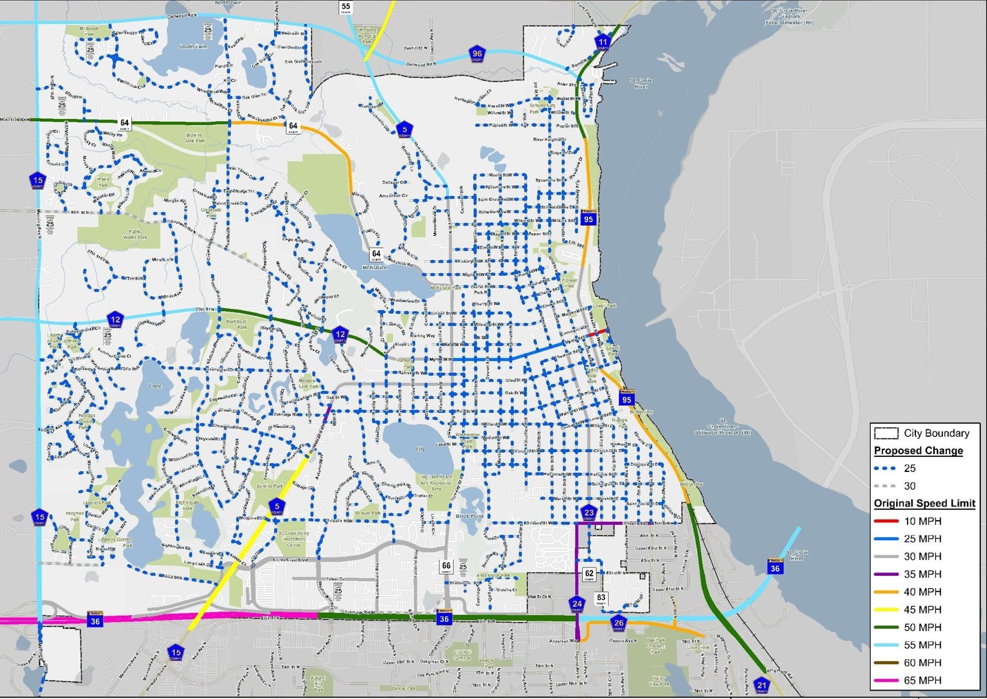 Proposed 25 Speed Limit